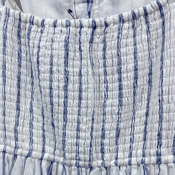 Abercrombie & Fitch White and blue light dress with embroidered details - Picture 3 of 9